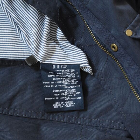 TOMMY HILFIGER Women's Navy Blue Rain Coat Size S - Picture 7 of 9